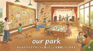 アイディアボードに書いたことを our park が実現していきます